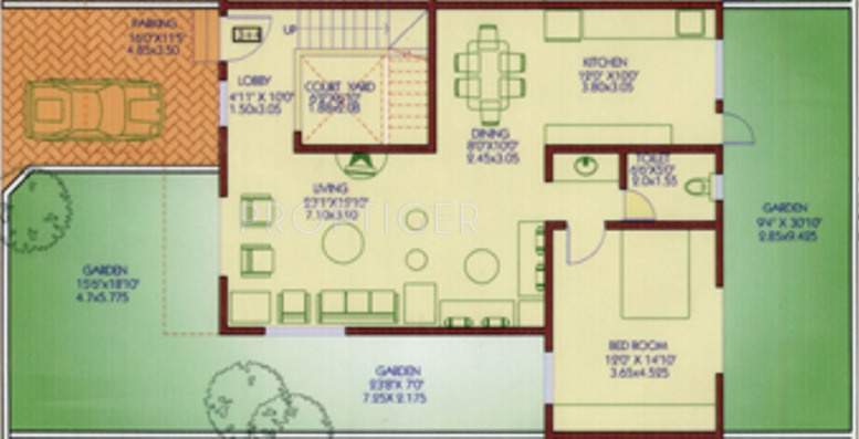 Purple Five Gardens (4BHK+4T (2,925 sq ft) 2925 sq ft)