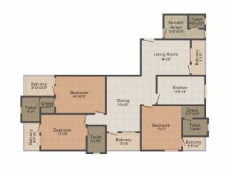 Upasna Uma Residency (3BHK+3T (1,915 sq ft) 1915 sq ft)