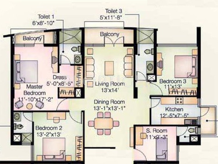 CGHS Jasminium (3BHK+2T (1,800 sq ft)   Servant Room 1800 sq ft)