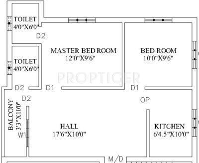 Sankar Hrishikesa (2BHK+2T (765 sq ft) 765 sq ft)