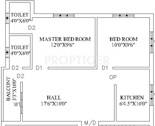 Sankar Hrishikesa (2BHK+2T (765 sq ft) 765 sq ft)