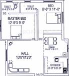 Sankar Pranava Residency (2BHK+2T (735 sq ft) 735 sq ft)