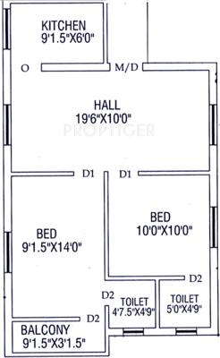 Sankar Pranava Residency (2BHK+2T (825 sq ft) 825 sq ft)
