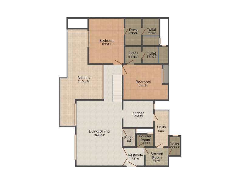 Mahima Elite (4BHK+5T (3,673 sq ft) + Servant Room 3673 sq ft)
