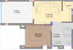 Floor Plan (1BHK+1T (709 sq ft) 709 sq ft) Niche Constructions Elysia Floor Plan (1BHK+1T (709 sq ft) 709 sq ft)