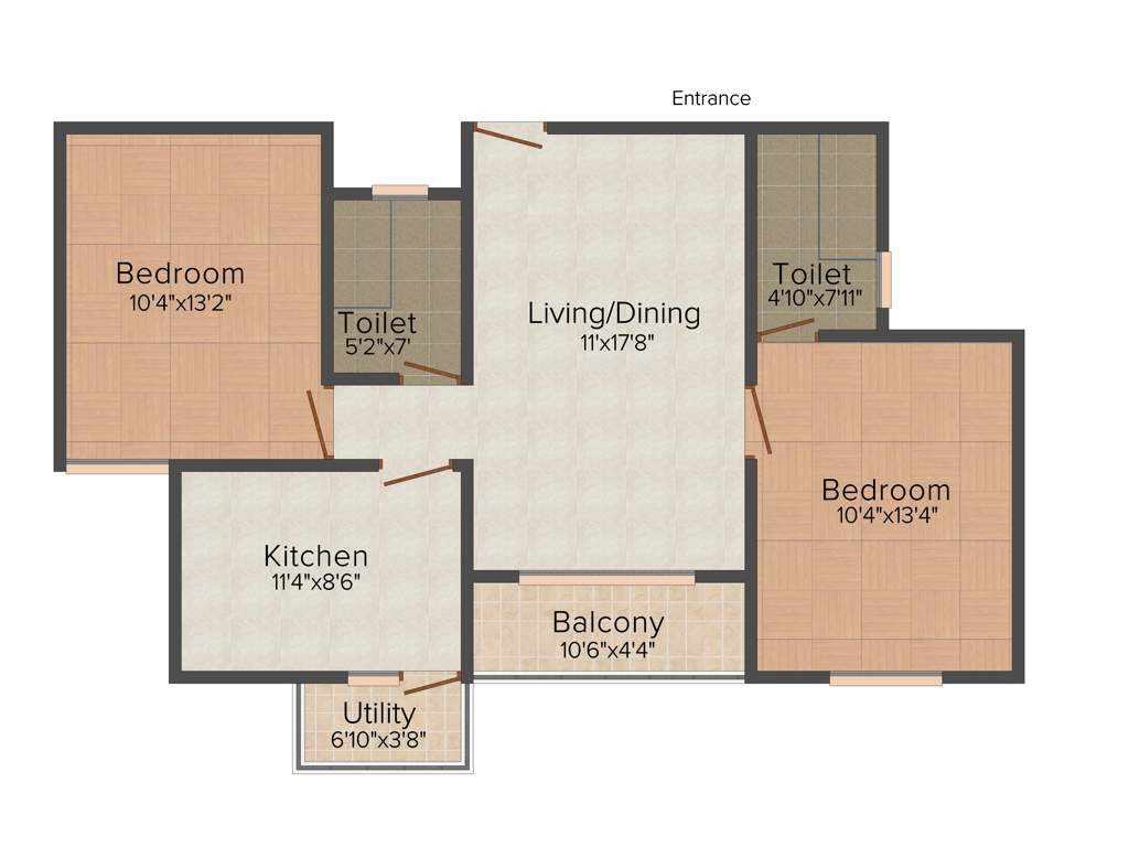 SSV Coral (2BHK+2T (1,025 sq ft) 1025 sq ft)