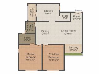 Pacifica San Lucas (2BHK+2T (1,289 sq ft) 1289 sq ft) Pacifica San Lucas (2BHK+2T (1,289 sq ft) 1289 sq ft)
