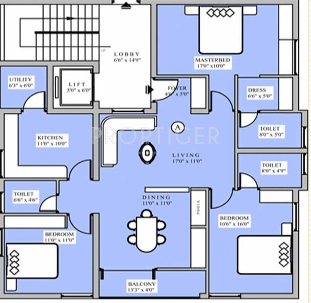Vijaya Vijaya Apartment (3BHK+3T (1,535 sq ft) 1535 sq ft)