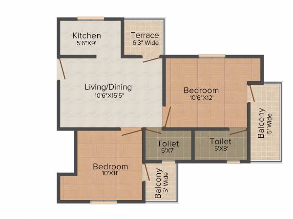 Sangwan Heights (2BHK+2T (960 sq ft) 960 sq ft)