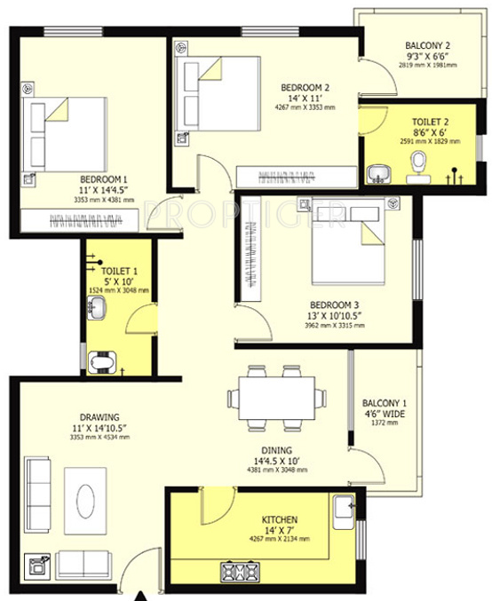 Vijaya Gardens Phase X (3BHK+2T (1,422 sq ft) 1422 sq ft) Vijaya Gardens Phase X (3BHK+2T (1,422 sq ft) 1422 sq ft)