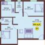 Meridian Kavins (2BHK+2T (854 sq ft) 854 sq ft)