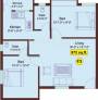 Meridian Kavins (2BHK+2T (872 sq ft) 872 sq ft)