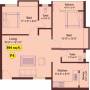Meridian Kavins (2BHK+2T (894 sq ft) 894 sq ft)