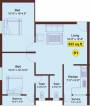 Meridian Kavins (2BHK+2T (933 sq ft) 933 sq ft)
