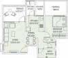 Alliance Nisarg Leela (1BHK+1T (697 sq ft) 697 sq ft)