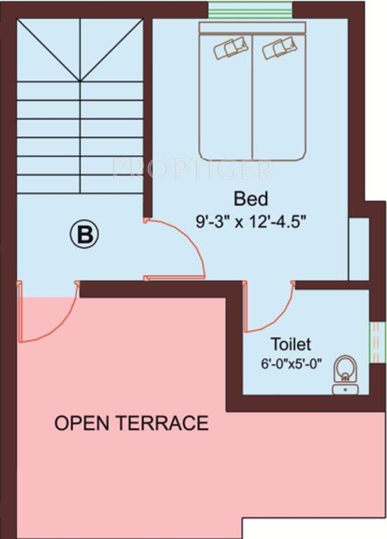 Meridian Semi Independant Villa (3BHK+4T (1,237 sq ft) 1237 sq ft)