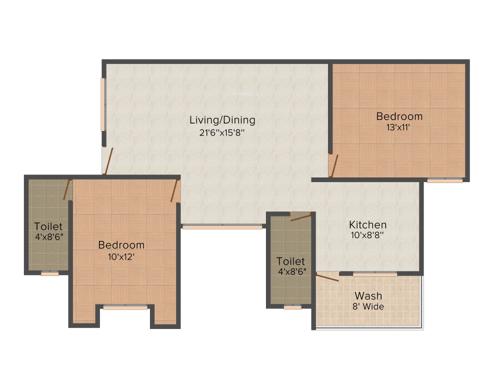 Gangwani Imperial (2BHK+2T (1,375 sq ft) 1375 sq ft) Gangwani Imperial (2BHK+2T (1,375 sq ft) 1375 sq ft)
