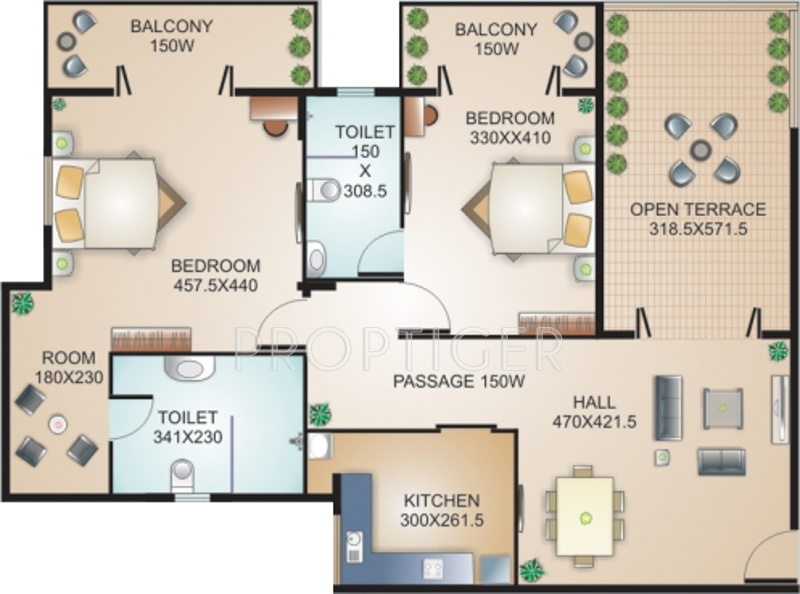 Models Status (2BHK+2T (1,485 sq ft) 1485 sq ft)