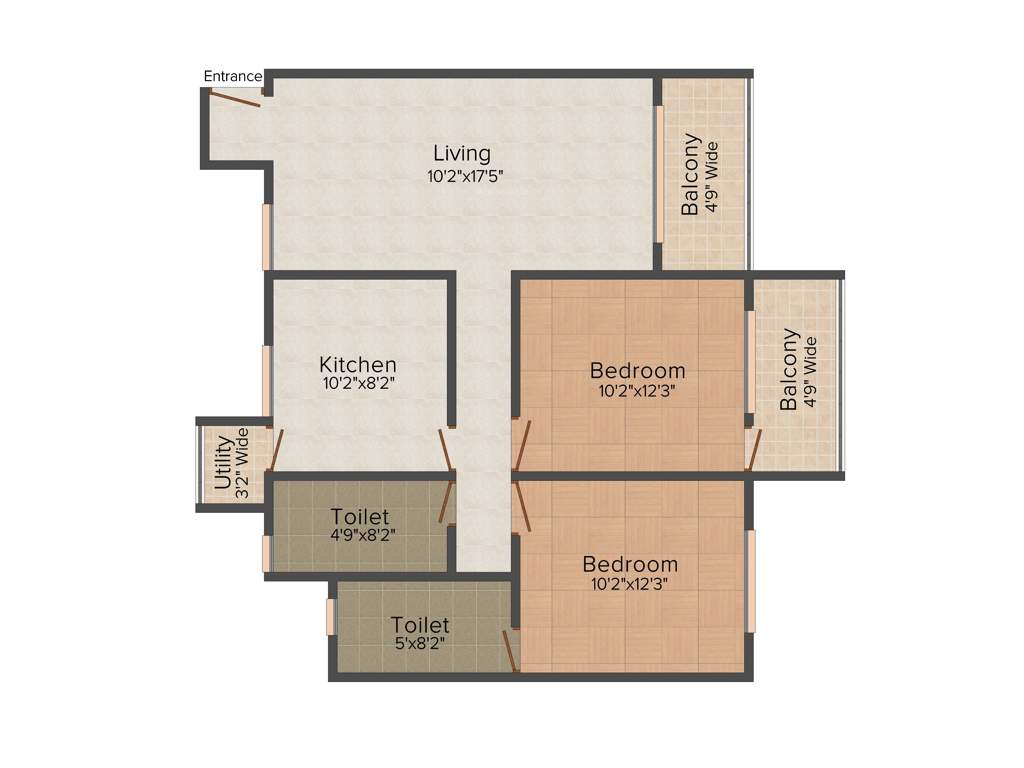 Kurtarkar Excellency (2BHK+2T (1,023 sq ft) 1023 sq ft)