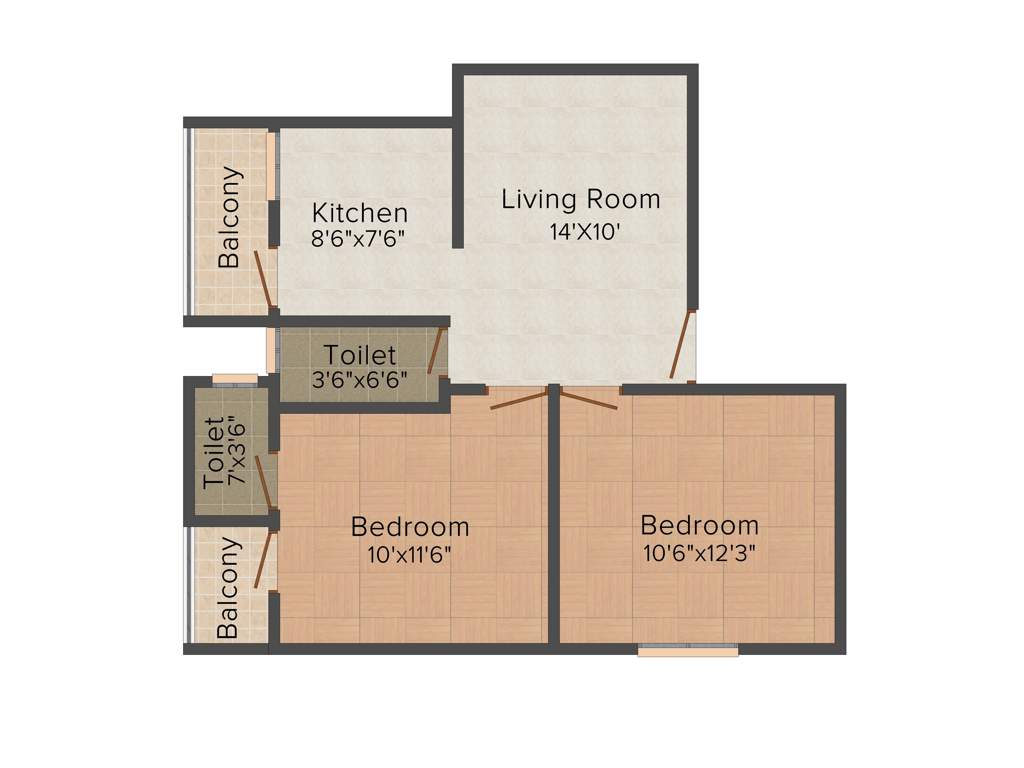 Shree Siddheshwar Mangalmutri Residency (2BHK+2T (950 sq ft) 950 sq ft)