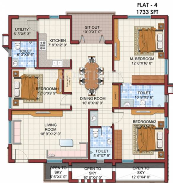 NCC Park Square (3BHK+3T (3,000 sq ft) 3000 sq ft)