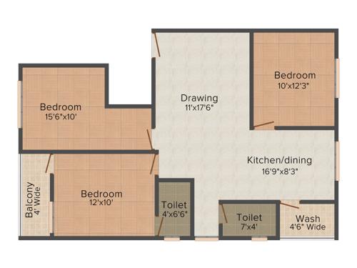 Shree Siddheshwar Lambodhar Apartment (3BHK+2T (1,075 sq ft) 1075 sq ft)