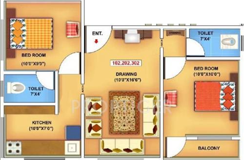 Shree Siddheshwar Ballaleshwar Apartment (2BHK+2T (925 sq ft) 925 sq ft)