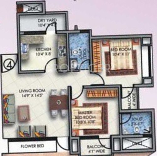 Radiance Fortune Empire (2BHK+2T (1,063 sq ft) 1063 sq ft)