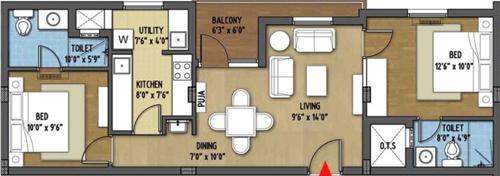 Pricol Swarna Mangal (2BHK+2T (1,050 sq ft) 1050 sq ft) Pricol Swarna Mangal (2BHK+2T (1,050 sq ft) 1050 sq ft)