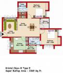 Kristal Onyx B (2BHK+2T (1,069 sq ft) 1069 sq ft) Kristal Onyx B (2BHK+2T (1,069 sq ft) 1069 sq ft)