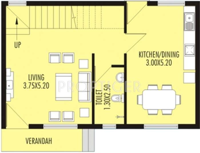 Nanu Sapana Orchid (2BHK+2T (1,147 sq ft) 1147 sq ft)
