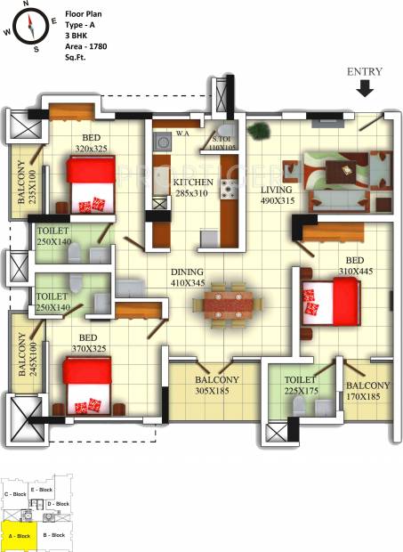 Silver Infranest (3BHK+3T (1,780 sq ft) 1780 sq ft)