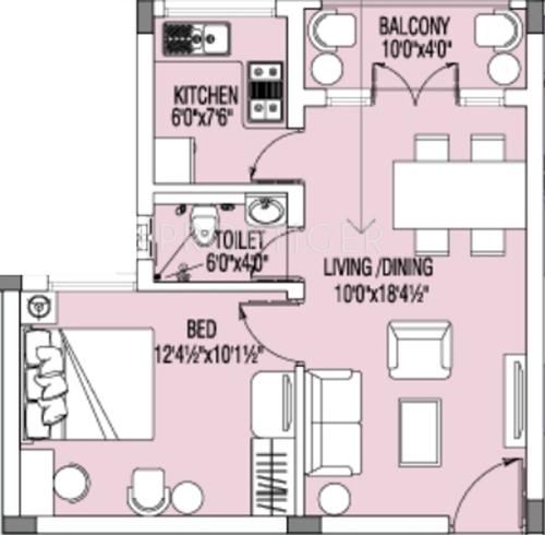 Globuse Nakshatra (1BHK+1T (485 sq ft) 485 sq ft)