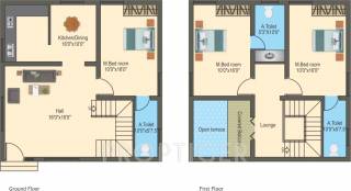 Saffron Bougain Villa (3BHK+3T (1,481 sq ft) 1481 sq ft)