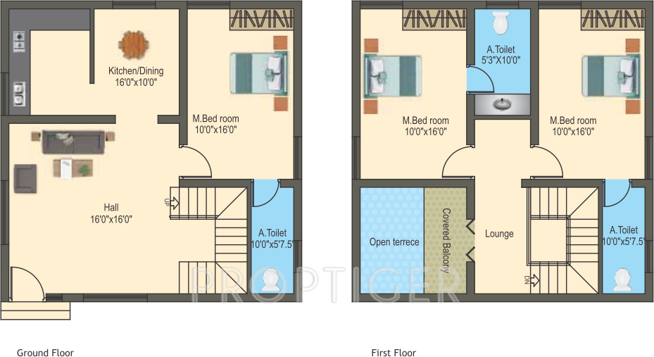 Saffron Bougain Villa (3BHK+3T (1,481 sq ft) 1481 sq ft)