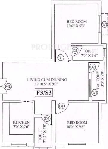 Silicon Chithiram Homes (2BHK+2T (789 sq ft) 789 sq ft)