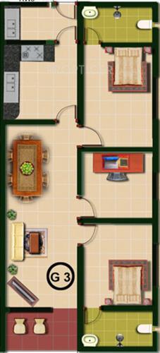 Shanoor Zenana Apartments (2BHK+2T (1,011 sq ft) 1011 sq ft)