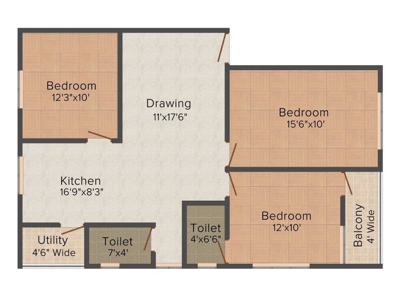 Shree Siddheshwar Vardavinayak Apartment (3BHK+2T (1,125 sq ft) 1125 sq ft)