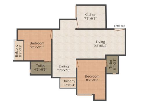 Marutham Royal Wings (2BHK+2T (1,003 sq ft) 1003 sq ft) Marutham Royal Wings (2BHK+2T (1,003 sq ft) 1003 sq ft)