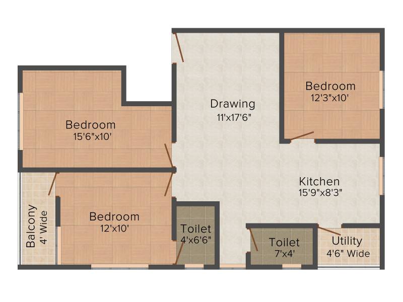 Shree Siddheshwar Vardavinayak Apartment (3BHK+2T (1,075 sq ft) 1075 sq ft)