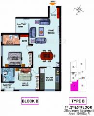 Aishwarya Infiniti (2BHK+2T (1,046 sq ft) 1046 sq ft) Aishwarya Infiniti (2BHK+2T (1,046 sq ft) 1046 sq ft)