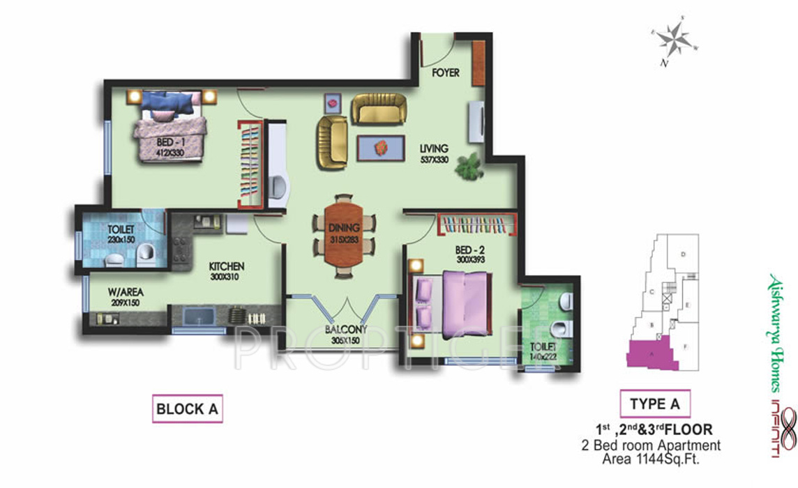 Aishwarya Infiniti (2BHK+2T (1,144 sq ft) 1144 sq ft) Aishwarya Infiniti (2BHK+2T (1,144 sq ft) 1144 sq ft)
