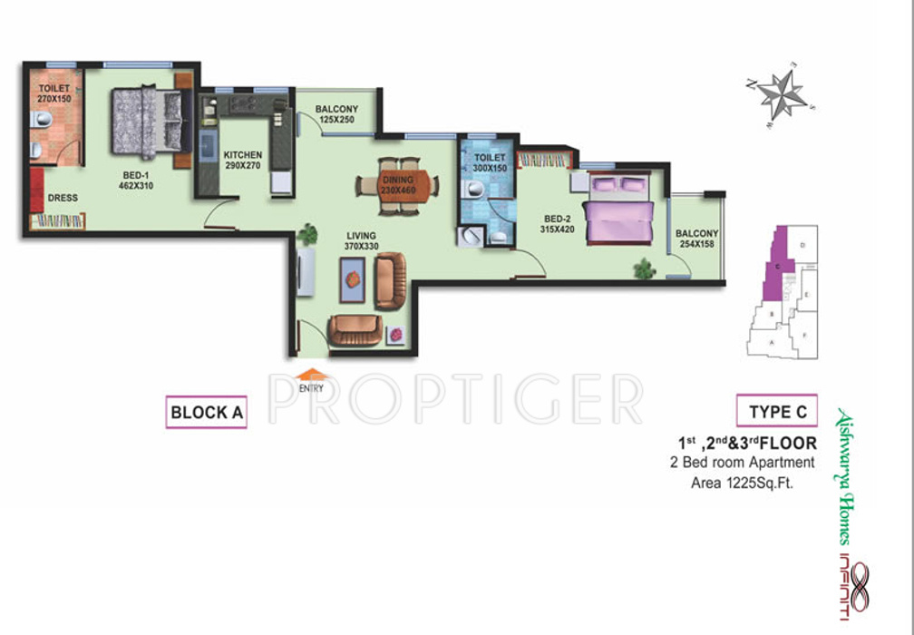 Aishwarya Infiniti (2BHK+2T (1,225 sq ft) 1225 sq ft) Aishwarya Infiniti (2BHK+2T (1,225 sq ft) 1225 sq ft)