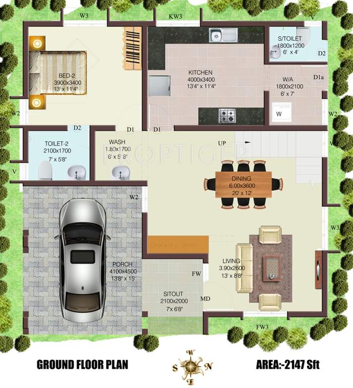 Confident Altair (3BHK+3T (2,229 sq ft) 2229 sq ft)
