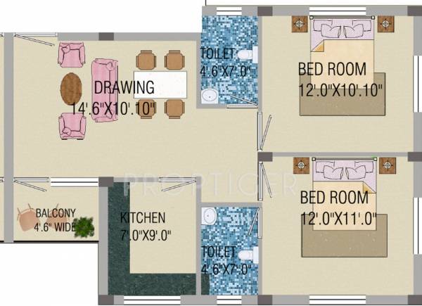 TR Infrastructure and Developers Pvt Ltd Bhargavi Greens (2BHK+2T (1,550 sq ft) 1550 sq ft)