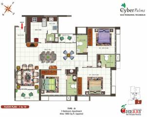 SFS Cyber Palms Cherry (3BHK+4T (1,860 sq ft) 1860 sq ft) SFS Cyber Palms Cherry (3BHK+4T (1,860 sq ft) 1860 sq ft)