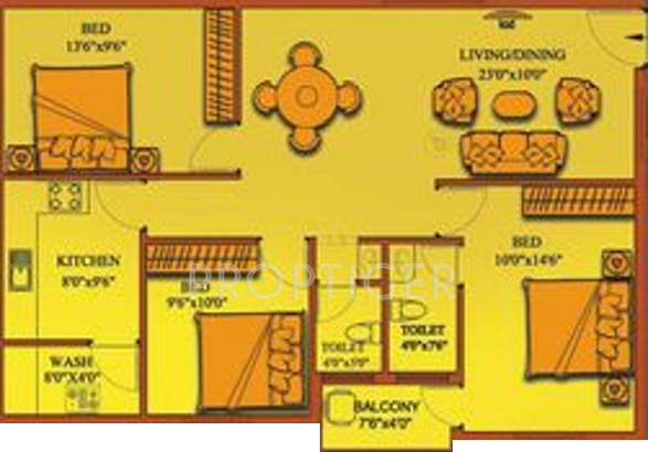 Sri Promoters And Developers Shrine View (3BHK+3T (1,218 sq ft) 1218 sq ft)