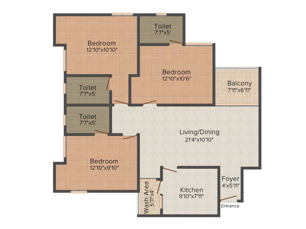Si Empress Place (3BHK+3T (1,411 sq ft) 1411 sq ft) Si Empress Place (3BHK+3T (1,411 sq ft) 1411 sq ft)