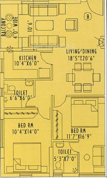 Space Silver Spring (2BHK+2T (1,150 sq ft) 1150 sq ft)