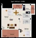Marutham Castle (2BHK+2T (885 sq ft) 885 sq ft)